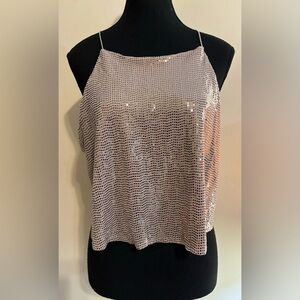 NWT A.C.W women’s sparkly crop top. Size large/extra large